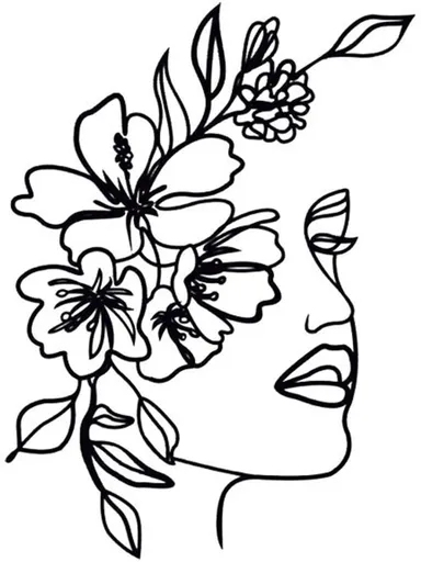 Wall decoration - Wall decoration - Garden decoration - Home accessories - 30*40.4 cm - Living room decoration - black - Line art - wall decoration - metal