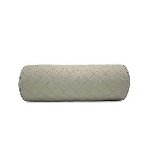 Car Neck Pillow Leather Round 30cm Black Rice Gray