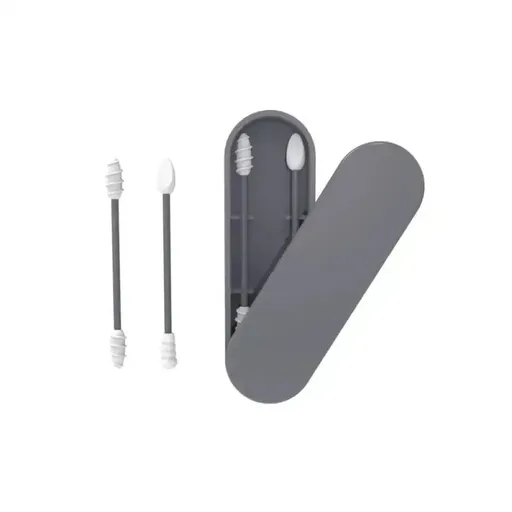 Silicone Swabs Double-Tipped Portable Reusable 4 Inch for Ear Care Makeup Travel Essentials