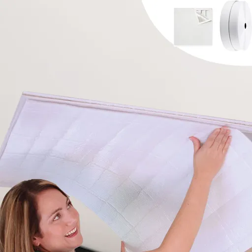 Attic Fan Cover, 37.4×50.8 Inch Whole House Fan Cover, Magnetic Attic Vent Cover Attic Fan Insulation Cover with Magnetic Strip Attic Armour Ceiling Shutter Cover 37.4×50.8 in White
