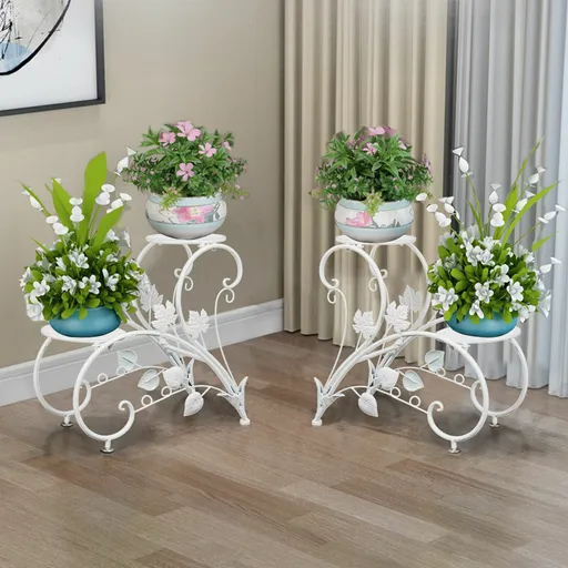 Set of 2 Plant Stand Wedding Garden Flower Shelf Rack