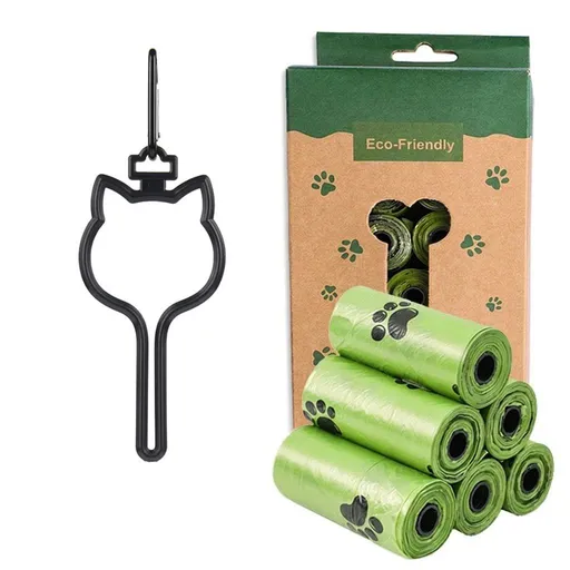 Eco-Friendly Pet Waste Bag Set with Leash Clip Holder and Camo Storage Pouch – Leak-Proof, Tear-Resistant Poop Bags for Dogs and Cats, Hands-Free Outdoor Cleanup Companion (8 Rolls Box Set + Poop Bag Dispenser)