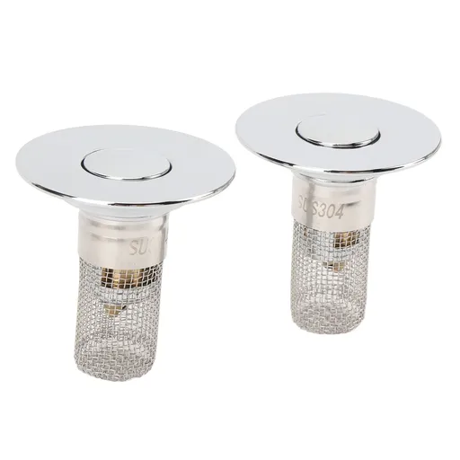 Bathroom Sink Drain Strainer with Detachable Mesh Basket Brass Core Sink Drain Filter Stopper Hair Catcher for Washbasin Bathtub