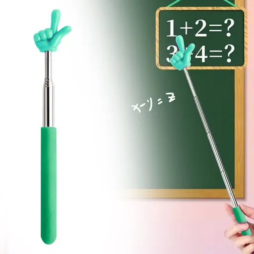 Retractable Teacher Pointer Stick, Extendable Pointer for Classroom Reading and Presentation, Classroom Supply, Green, One Size