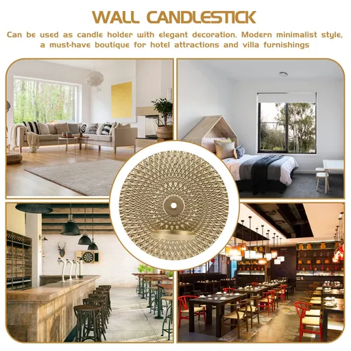 Wall Sconce Candle Holder Wall Mounted Candle Stand Gold Candle Sconces Farmhouse Wall Decorations for Home Wedding