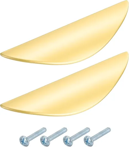 pieces - cabinet handles - door handle - half-moon cabinet handle - hole spacing 64 mm - drawer handles - concealed zinc alloy handles - zinc alloy cabinet handles - furniture accessories - with screws - for kitchen cabinet, chest of drawers, hardwar