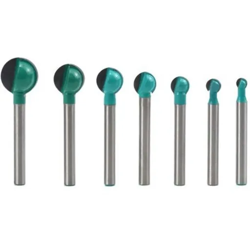 7 Pcs Fraises a a Rod Ronde of Wood, 6 and 8 and 10 and 12 and 14 and 16 and for Fraise a Rainurer, 6 mm, 19 mm