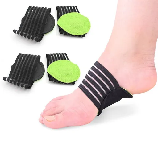 2 pairs of extra thick, padded compression arch supports for more comfort - suitable for plantar fasciitis, fallen arches, heel spurs, flat feet and foot pain problems