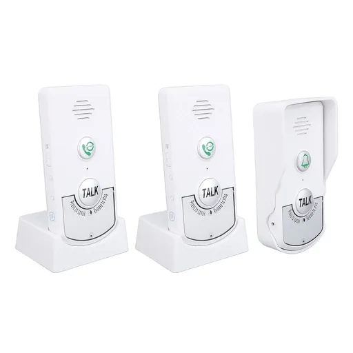 2 Way Voice Intercom Doorbell Home Wireless Doorbell Intercom Kit Indoor Outdoor Interphone System 1000m Range for Home Office
