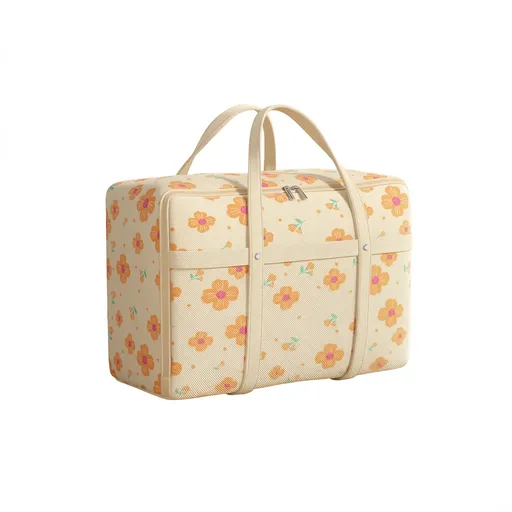 Friend Clothes Storage Bag Non-woven Moving Organizer Light apricot yellow-[regular thickened model/large capacity storage/dustproof and moisture-proof] 50#【51*20*32CM】