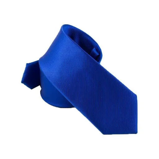 Men's Skinny Tie Fashion Solid Plain Satin Formal Wedding Casual Necktie Ties - Royal Blue