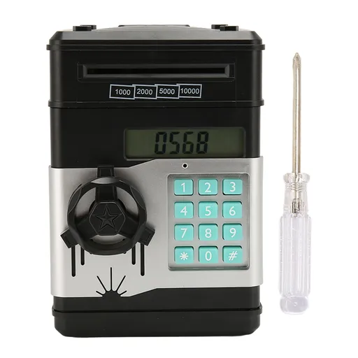 Electronic Coin Money Bank Piggy Bank Cash Coin Can ATM Bank Birthday Halloween Christmas Gifts Boys Girls Children Toys Second Generation USD