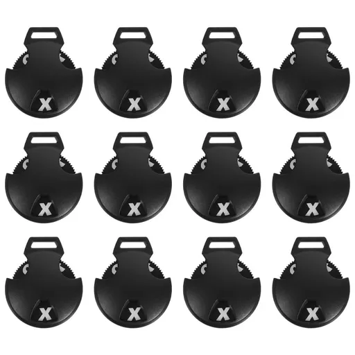 Golf Club Labels Black Plastic Securely Rotating Design for Sports 12Pcs