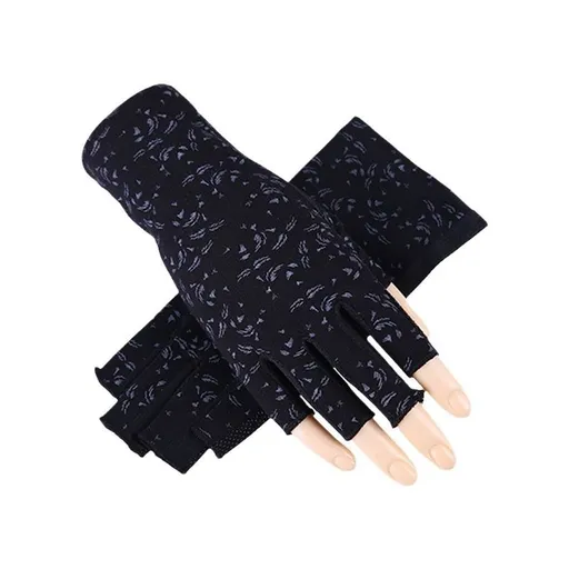 2 pcs Women Sunblock Fingerless Gloves Summer Driving Gloves Girls Non Slip UV Protection Gloves for Outdoor