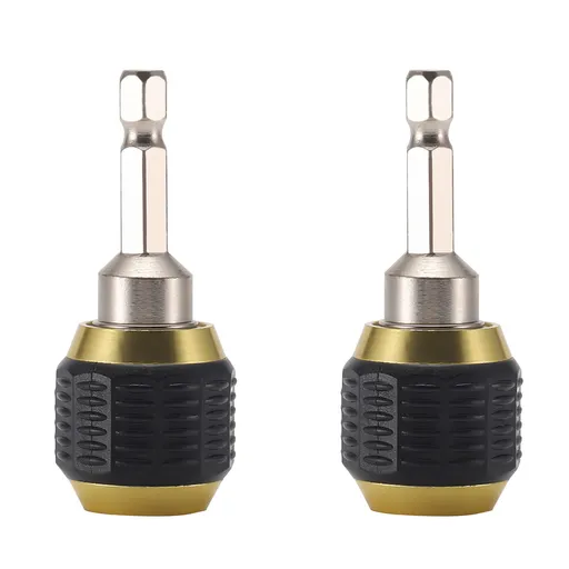 Electrical Tools ! 2Pcs Quick Connect Drill Chuck Tools, Drill 1/4 Coupling Shank Quick Drill Chuck Holder Drill Bit 60Mm Bit Tool Hex Tools and Home Improvement Black