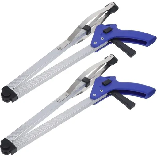 2 Pcs Ramasse Dechets Pliable in Aluminum Tool of Prehension Ergonomique for Garden and Cleaning Outdoor Aide for Personnes Agees and Handicapees