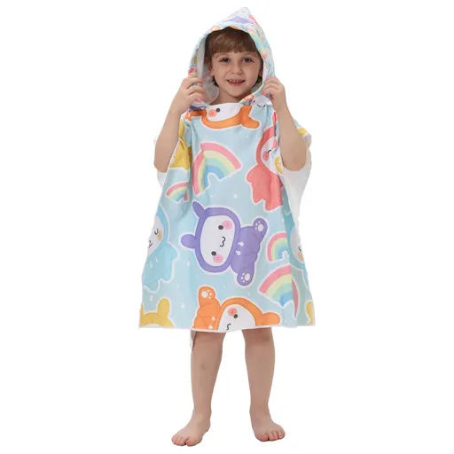 Quick-drying, sand-free, thin beach towel with hood, suitable for boys and girls traveling，75*75cm，ETPF-2-20