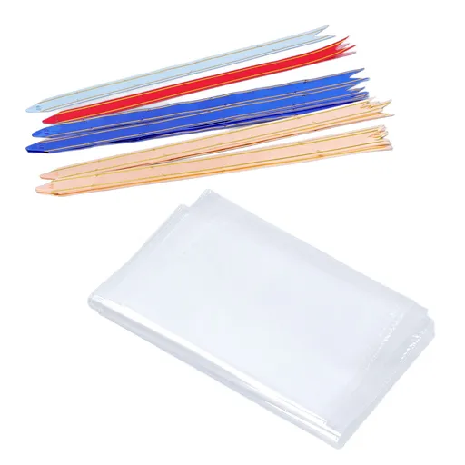 100Pcs Clear Gift Bags Bulk with Ribbon OPP for Favors Goodies Candy Cookies Giving Transparent