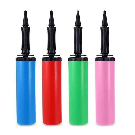 Colorful Portable Balloon Hand Pump - Double Action Air Inflation - for Balloon Animal Pumping, Pool Color Random）