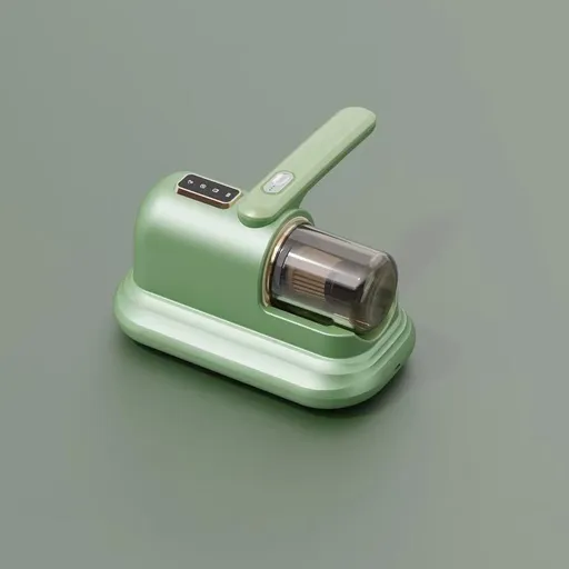 Green Wireless Mite Vacuum Cleaner with UV Light - High Suction Handheld Bed Dust Mite Remover