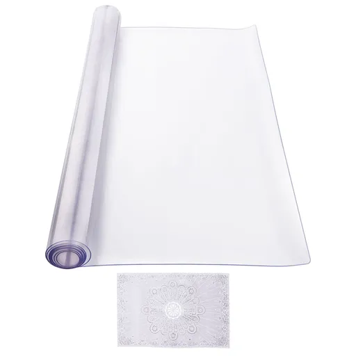 Plastic Table Cover, 42 x 60 Inch 2.0 mm Thick Clear Table Protector, Rectangle PVC Desk Mat, Waterproof & Easy Cleaning Desk Pad Tablecloth, for Office Dresser Dining Room Table Night Stand