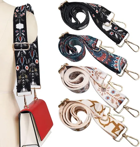Bag Strap - 4-Piece Shoulder Strap - Bagstrap - Adjustable Bag Strap - Bag Strap - Unisex Bag Strap - shoulder strap for bag - Shoulder Strap - bag strap bag strap - Silver Buckle - For Shoulder Strap Handbag Canvas Bags DIY Accessories Unisex