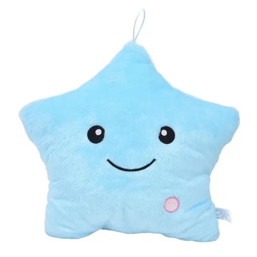 Luminous Pillow Star Shape Beautiful Color Cute Glowing Plush Throw Pillow for Party Daily Decoration