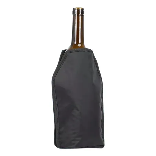 Wine Cooler Sleeve for 2-4 Hours, Black Wine Chillers Single Bottle, Pierce-Resistant Wine Chiller Sleeve with Elastic Bands