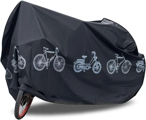 Bike Bicycle Cover Waterproof Dustproof- Bike Cover for 1 Bikes, Indoor and Outdoor Use, Bike Cover Rain Sun UV Wind Snow Proof Resistant (Black 350g)