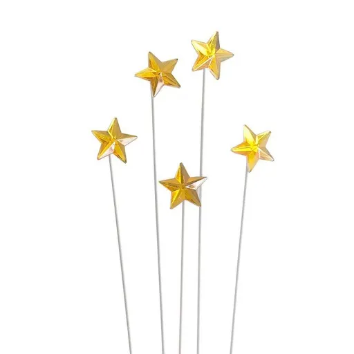 10PCS 3D Star Cake Toppers Golden & Silver Star Cupcake Topper Dessert Cake Decoration for Birhday Engagement Wedding Party