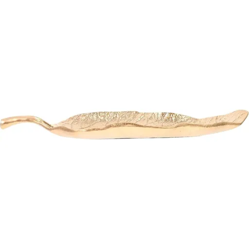 Golden Leaf Shape Jewelry Display Tray, Zinc Alloy Decorative Holder, Elegant Desktop Storage for Necklaces and Rings, Fashionable Leaf Design, Golden Finish
