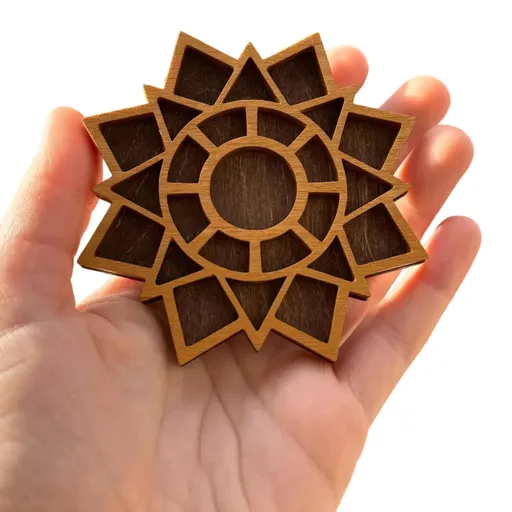3.15 Inch Mini Star Rock Specimen Storage Box Crystal Mineral Display Case Gemstone Rock Organizer Holder (Brown)