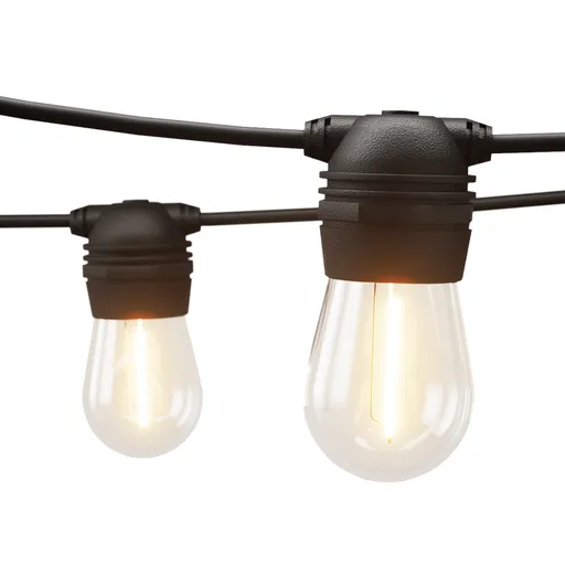 Festoon String Lights Solar Powered 59m Warm White 4 Lighting Modes Indoor Outdoor