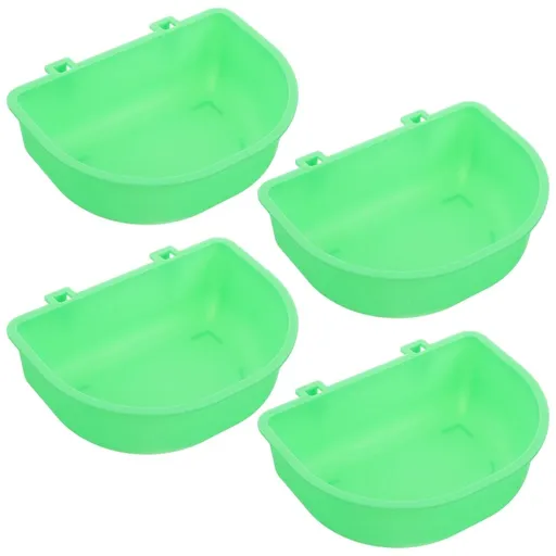 4-Pack Portable Plastic Dog Crate Bowl Holders for Hanging Water and Food Bowls, Ideal for Small Pets and Animals