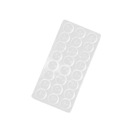 Candy Making Mold, Diamond Clear Polycarbonate Chocolate Mold Jelly Candy Making Mold 21-Piece Tray (Round candy mold)