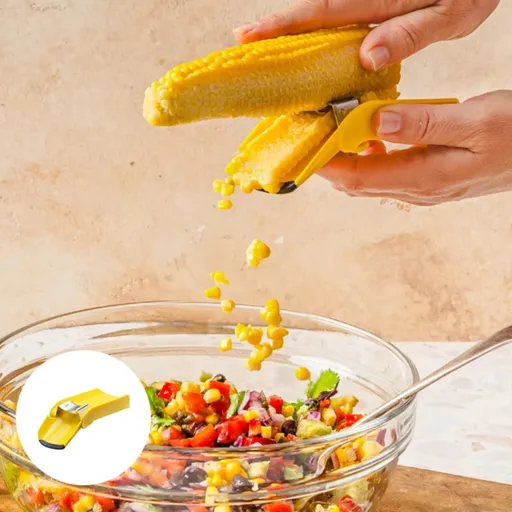 Corn Prep Peeler, Corn On the Remover, Portable Palm Corn Peeler, Corn Kernel Remover Tool, Vegetable Corn Stripper