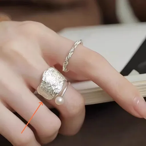 JZ1279 Luxury Texture | Retro Silver Premium Texture Ring | Christmas Luxury Texture Gift | Tarnish Resistant Adjustable Premium Texture Women's Luxury Ring