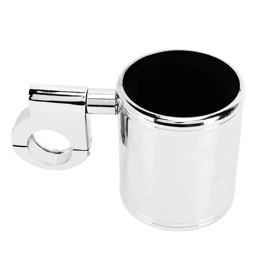 Motorcycle Handlebar Cup Holder Chrome Adjustable for 22‑32mm Handle