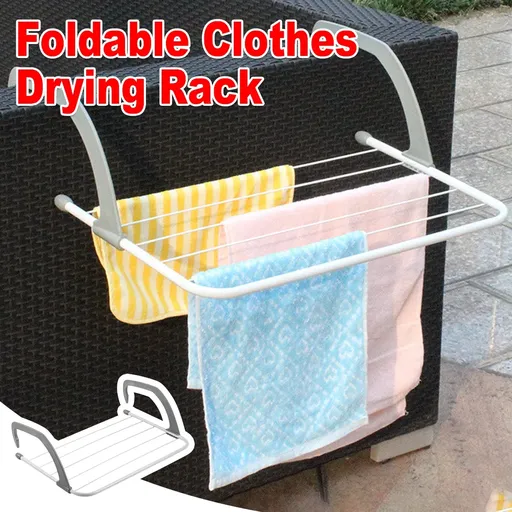 Foldable Hanging Drying Rack 2PCS Balcony Window Railing Laundry 55 x 32cm