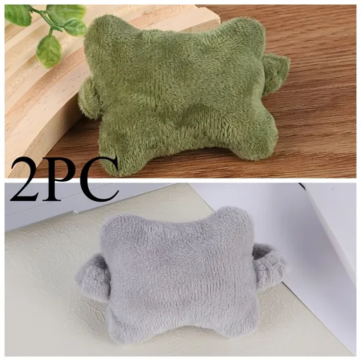 2025 New 1 Set of 2 Unisex Ergonomic Wrist Support Pads in Gray & Green, Soft Plush Anti-Fatigue Keyboard & Mouse Wrist Rests for Office Army Green + Gray