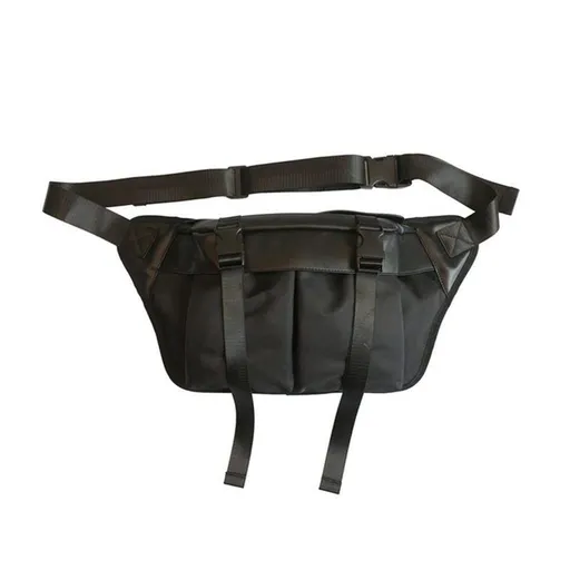 Bum Bag Large Capacity Adjustable Black Waist Pack for Women Hip Hop Crossbody Sling Bag