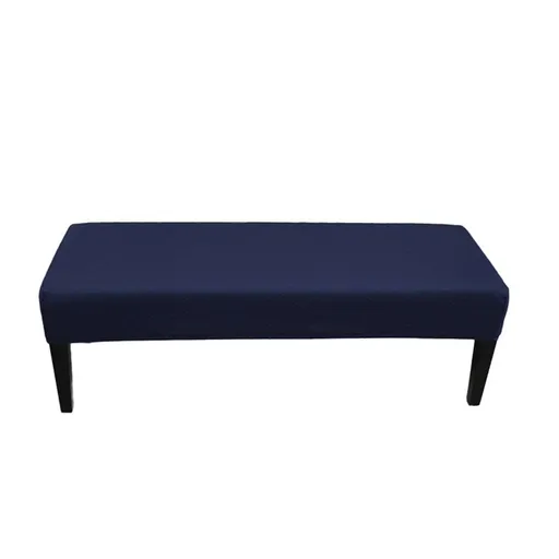 Dining Room Bench Covers - Stretch polyester Upholstered Seat Cushion Slipcovers for Kitchen Bench Seat Protector (Navy)