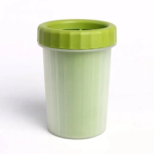 Green small size Pet Paw Cleaner Cup Portable Dog Paw Washer with Soft Silicone Bristles TPR Silicone Cleaning Cup for Muddy Paws Dogs and Cats