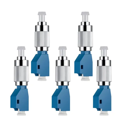 5Pcs Visual Fault Locator Fiber Adapter, Fiber Optic Connector, Single Mode 9/125um FC Male to LC Female Hybrid Optical Fiber Convertor Adapter