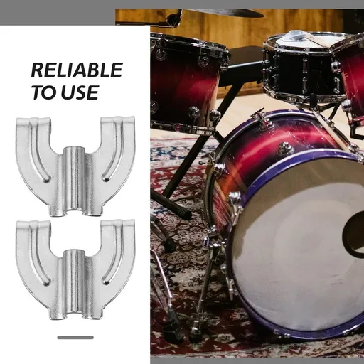 4Pcs Plated Silver Metal Claw Hook for Drum Parts Portable Bass Drum Accessory