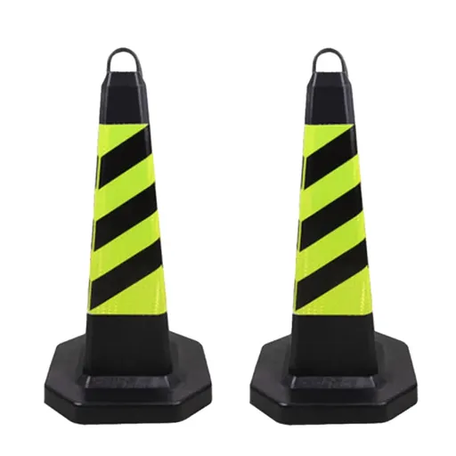 2PCS Rubber Traffic Cone Safety Cone Flexible for Construction