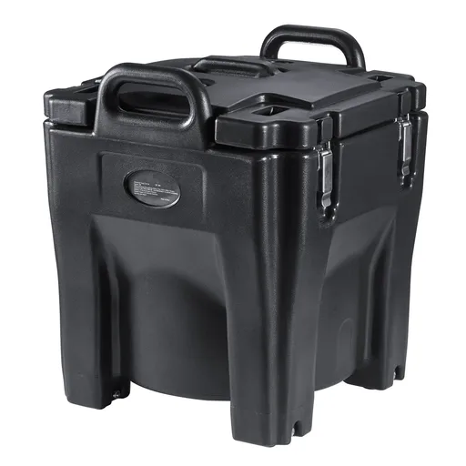 Insulated Food Carrier, 30L Capacity, Stackable Catering Hot Box with Stainless Steel Barrel, Top Load LLDPE Food Warmer with Integral Handles Buckles Stationary Base, for Restaurant Canteen, B