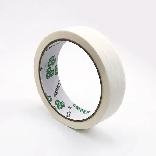 Handheld Masking Tape Dispenser with Tear-Off Serrated Edge and Assorted Color Paper Tape Rolls for Painting, DIY Crafts, Labeling, and Surface Protection Tasks (5 Rolls White Masking Tape)
