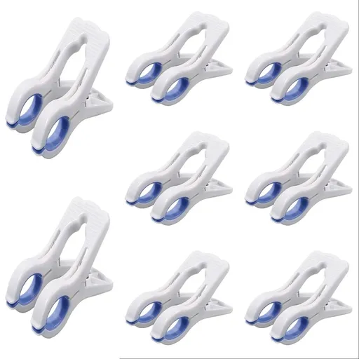 Marine Boat Rail Towel Clips - 4-8-12 Pack Storm Proof Large Towel Clips, Pontoon Boat Organizer & Multi-Purpose Outdoor Laundry Clips for Beach Fishing Cruise Travel