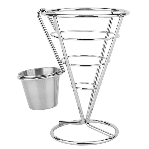 French Fry Holder Stand, Chip Stand Holder Snacks French Fry Fries Display Rack Fries Baskets(Single Cup)